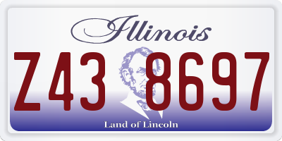 IL license plate Z438697