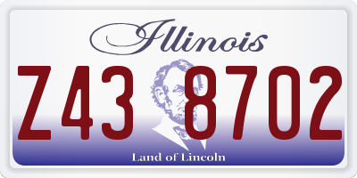 IL license plate Z438702