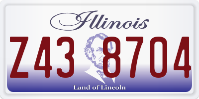 IL license plate Z438704