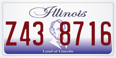 IL license plate Z438716
