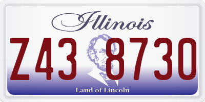 IL license plate Z438730