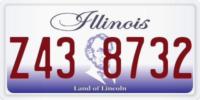 IL license plate Z438732
