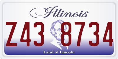 IL license plate Z438734