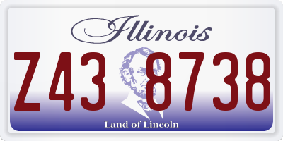 IL license plate Z438738