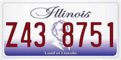 IL license plate Z438751