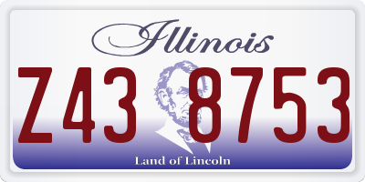 IL license plate Z438753