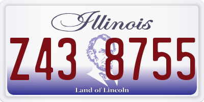 IL license plate Z438755