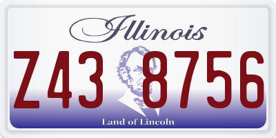 IL license plate Z438756