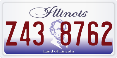 IL license plate Z438762