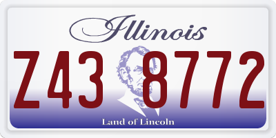 IL license plate Z438772