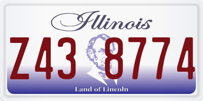 IL license plate Z438774