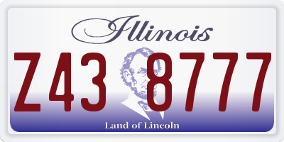 IL license plate Z438777