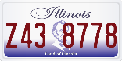 IL license plate Z438778