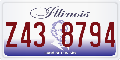 IL license plate Z438794