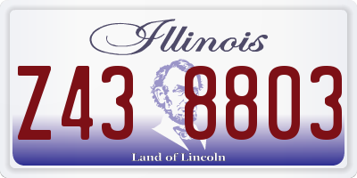IL license plate Z438803