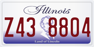 IL license plate Z438804