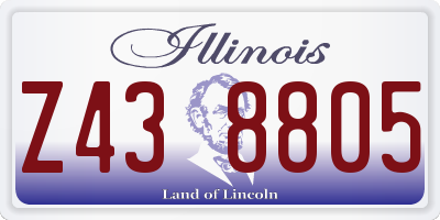 IL license plate Z438805