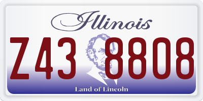 IL license plate Z438808