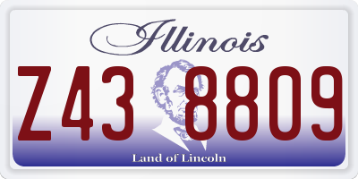 IL license plate Z438809