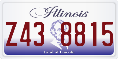 IL license plate Z438815