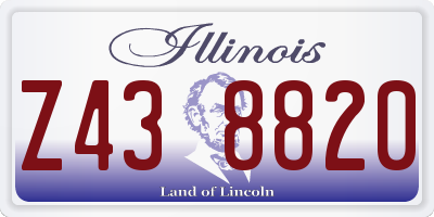 IL license plate Z438820