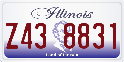 IL license plate Z438831