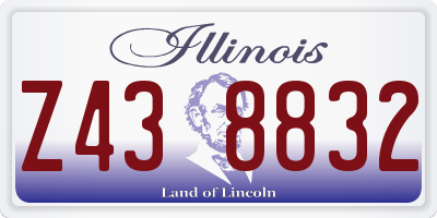 IL license plate Z438832