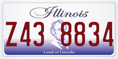 IL license plate Z438834