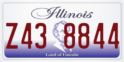 IL license plate Z438844