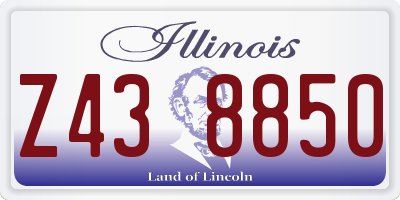 IL license plate Z438850