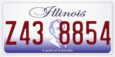 IL license plate Z438854