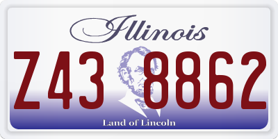 IL license plate Z438862