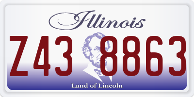 IL license plate Z438863