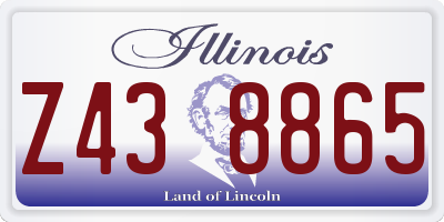 IL license plate Z438865