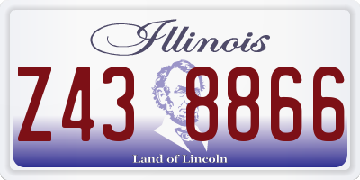 IL license plate Z438866
