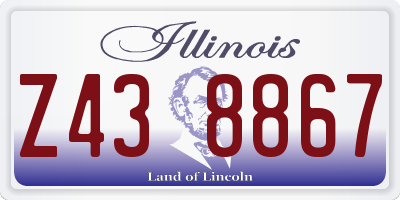 IL license plate Z438867