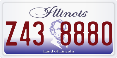 IL license plate Z438880