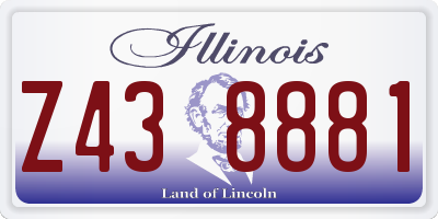 IL license plate Z438881