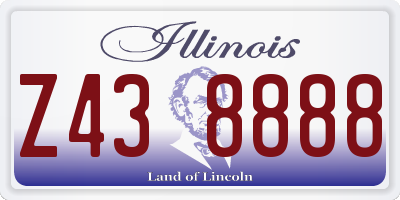 IL license plate Z438888