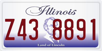 IL license plate Z438891