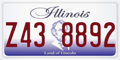 IL license plate Z438892