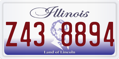 IL license plate Z438894