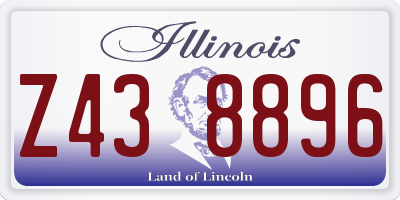 IL license plate Z438896