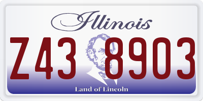 IL license plate Z438903