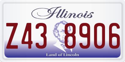 IL license plate Z438906