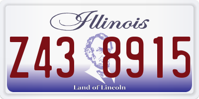 IL license plate Z438915