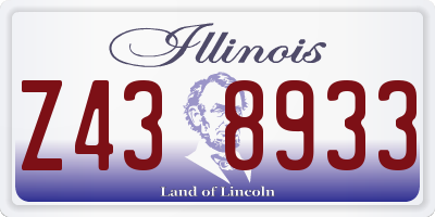 IL license plate Z438933