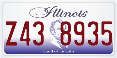 IL license plate Z438935