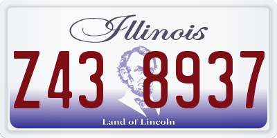 IL license plate Z438937