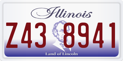 IL license plate Z438941